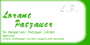 lorant patzauer business card