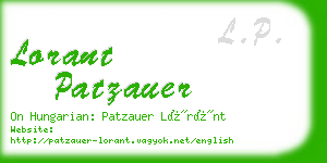 lorant patzauer business card